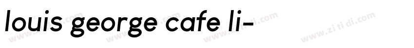 louis george cafe li字体转换